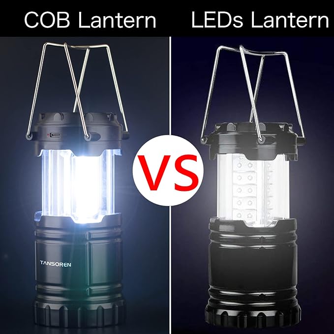 4 Pack Solar Lantern Camping Essentials Lights, LED USB Rechargeable Flashlight for Power Outages, Battery Powered Magnetic Base Operated Lamp for Emergency, Survival Gear and Supplies for Hurricane