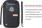 defway Passport Holder Travel Wallet - Family Passport Holder of 4, RFID Blocking Passport Wallet for Men Women, Travel Essentials for Flying, BLACK