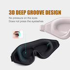 Sleep Eye Mask for Women Men, Soft and Comfortable Night Eye Mask for Sleeping, 3D Blockout Eye Cover for Travel, Blindfold with Adjustable Strap (Pink)