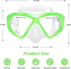 Kids Swim Goggles Snorkel Diving Mask for Boys Girls Ages 5-15, Two-Color Anti-Fog Swimming Goggles with Nose Cover