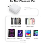 10FT Fast Charging for iPhone 16 15 Charger,2Pack 20W USBC Wall Charger Travel Plug Block Long 10Foot iPhone 16 15 Charging Cable for iPhone 16/16 Pro/15/15 Plus/15 Pro/15 Pro Max/iPad Mini 6/iPad Air