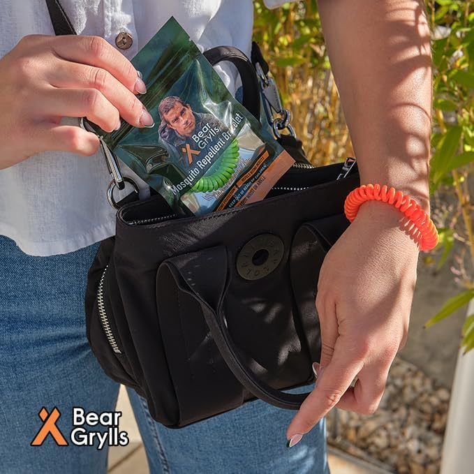 Mosquito Repellent Bracelets – Natural Essential Oils | Family Pack | Child‑Friendly | Non‑Toxic | Reusable Outdoor Wristbands | Individually Wrapped