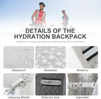 INOXTO Hydration Pack Backpack ，Water Backpack with 2L Leakproof Water Bladder, Running Hydration Vest for Man, Daypack for Cycling Motocross Climbing Trail Running