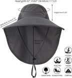 Home Prefer Outdoor UPF50+ Sun Hat Wide Brim Mesh Fishing Hat with Neck Flap