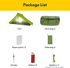 LANSHAN Ultralight Tent 3-Season Backpacking Tent for 1-Person or 2-Person Camping, Trekking, Kayaking, Climbing, Hiking