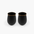 Barebones Enamel Tumblers Set of 2 - Vintage-inspired Design - Durable and Suitable for Outdoor Picnics or Camping (16 Oz, Charcoal)