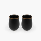 Barebones Enamel Tumblers Set of 2 - Vintage-inspired Design - Durable and Suitable for Outdoor Picnics or Camping (16 Oz, Charcoal)