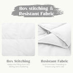 puredown® Soft Feather Down Throw Blanket Lightweight Packable Couch Throw for Indoor and Outdoor Use, 50"X70", White