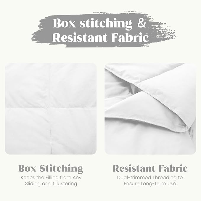 puredown® Soft Feather Down Throw Blanket Lightweight Packable Couch Throw for Indoor and Outdoor Use, 50"X70", White