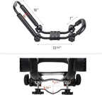 2 Pairs Fold Down J Bar Kayak Rack Designed mounts to virtually All crossbars and Load Bars Double Folding J Bar Car Roof Carrier for Kayak Canoe Surf Board and SUP Paddle Boat