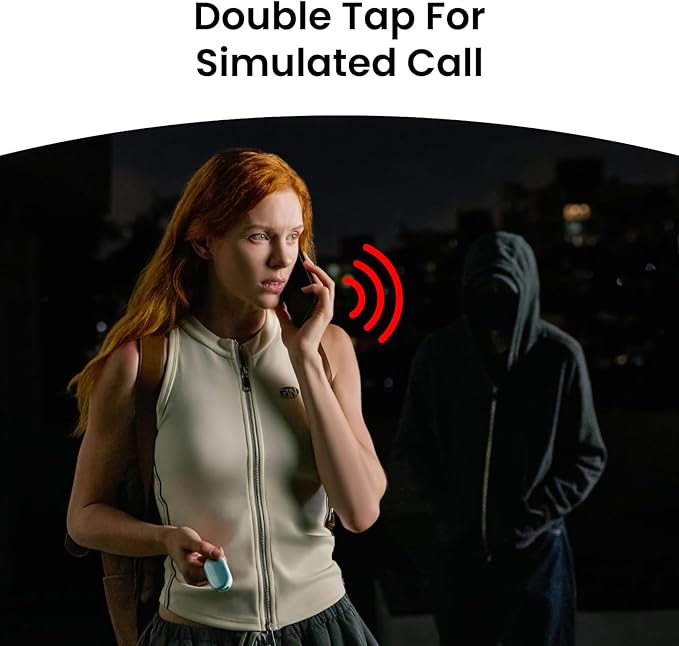 SwitchBot 130 dB Personal Safety Alarm for Women with Apple Find My APP, Extra-Loud Siren & Strobe Light, Waterproof Self Defense Keychain for Women, College Girls and Kids (Black)