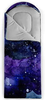 Axolotl Gamepad Sleeping Bag,3 Season Warm and Cool Weather Game Console Sleeping Bag for Boys Teens,Waterproof Lightweight Geometry Hexagonal Sleeping Bag for Traveling,Outdoors Camping,Blue,Black