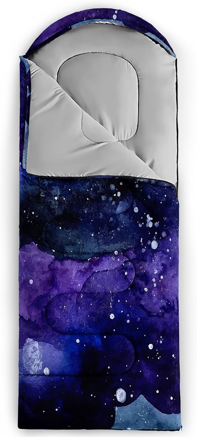 Axolotl Gamepad Sleeping Bag,3 Season Warm and Cool Weather Game Console Sleeping Bag for Boys Teens,Waterproof Lightweight Geometry Hexagonal Sleeping Bag for Traveling,Outdoors Camping,Blue,Black