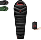 Down Backpacking Sleeping Bag 620FP, Lightweight Sleeping Bag for Adult Backpacking, Hiking, Camping. with Compression Bag.