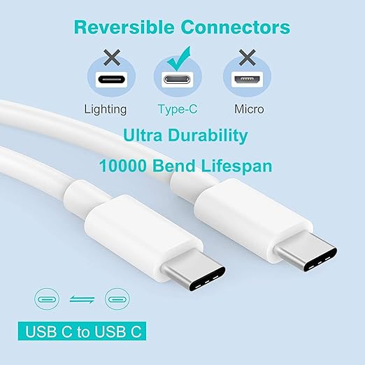 【Apple MFi Certified】20W USB C Fast Charger iPhone 17 16 15 Charge Block 3Pack 6 FT TypeC Fast Charger Cable for iPhone 17/17 Pro/17 ProMax/iPhone 16/16 ProMax/15 Plus All USB C Charging Devices(Blue)