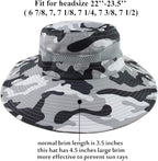 CAMOLAND Mens Fishing Hat Wide Large Brim Sun Hat with Outdoor UV Protection