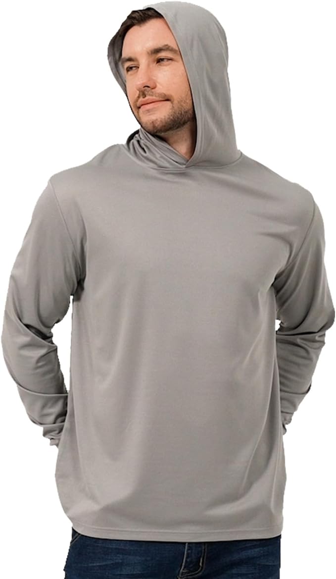 ProtectX High Visibility Sun Protection Lightweight Long Sleeve Hoodie, UPF 50+ Quick-Dry, SPF UV Shirt, Active Wear