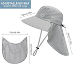 Sun Hat for Men Women with Neck Flap,UPF 50+ UV Protective Hiking Fishing Hats,Wide Brim Sun Hat for Women&Men
