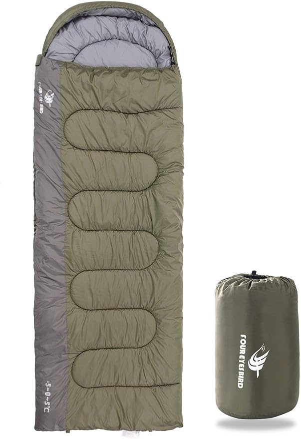 Sleeping Bag for Adults & Kids,Waterproof Lightweight Backpacking Sleeping Bags, Envelope Hooded 3 Season for Camping Hiking Outdoor Travel