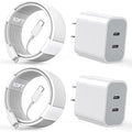 10FT iPhone Fast Charger,[Apple MFi Certified] 2Pack PD Dual Apple Fast Charger USBC Charge Block 10Foot Lightning Cable Cord Quick Charging for iPhone 14/Pro/Pro Max/Plus/13/12/11/XS/XR/X/SE2022/iPad