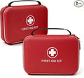 First Aid Kit - Smart Compartments Medical Kit, 2 Pack Large Capacity for Various Emergency Supplies, EVA Emergency Kit for Home, Car, Travel, Camping, Hiking, Office and Outdoor Emergencies