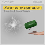 Down Sleeping Bag with Pillow, Ultralight Rectangular Sleeping Bag for Adults, Youth Backpacking,Hiking and Camping Outdoor with YKK Two-Way Zipper 680 FP Down