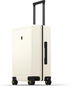 LEVEL8 Carry on Suitcase for Women Men, Carry-on Luggage Airline Approved, Travel Bag with Spinner Wheels, Lightweight Luminous Textured Hard Shell, Tsa Lock, 20 Inch, Cream White