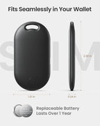 Slim Air Tracker Tag Compatible with Apple Find My [Apple MFi Certified] Smart Tag with Replaceable Battery | Bluetooth Tag Find Your Keys, Wallet, Backpack & Luggage (iOS Only)
