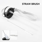 Enerbone 32 oz Insulated Water Bottle, Stainless Steel Bottle with Carrying Strap, Double-Wall Vacuum Insulation Design, Leakproof Sports Bottle with Straw, Keep Drinks Cold or Hot for Hours