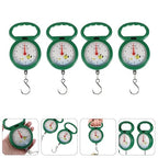 Ipetboom 4pcs Portable Handheld Spring Hanging Scales with Plastic Handles, Multi-Purpose Luggage and Fish Weighing Scales for Travel and Kitchen Use, Random Colors