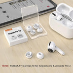 [3 Pairs] Replacement Ear Tips for Airpods Pro and Airpods Pro 2nd Generation with Noise Reduction Hole, Silicone Ear Tips for Airpods Pro with Portable Storage Box and Fit in The Charging Case(Small)