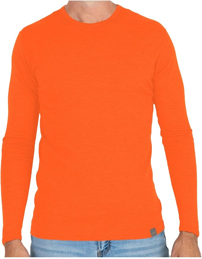 MERIWOOL Mens Base Layer - 100% Merino Wool Midweight Long Sleeve Thermal Shirt