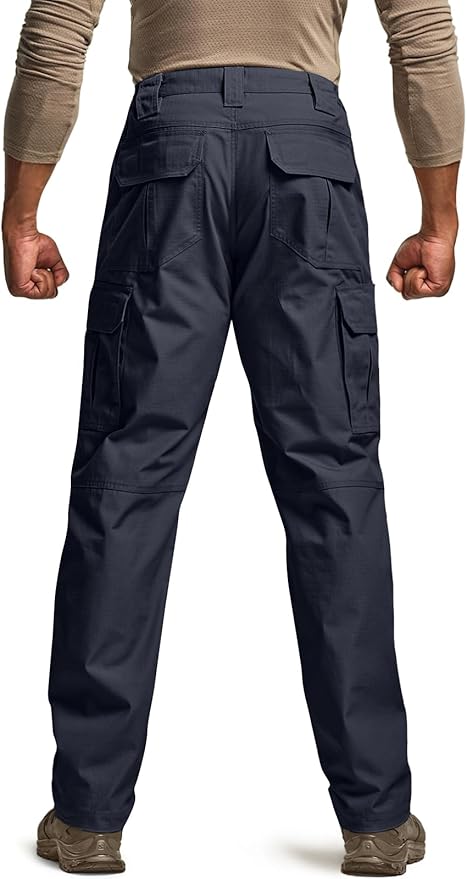CQR Men's Tactical Pants, Water Resistant Ripstop Cargo Pants, Lightweight EDC Work Hiking Pants, Outdoor Apparel