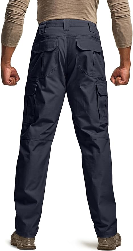 CQR Men's Tactical Pants, Water Resistant Ripstop Cargo Pants, Lightweight EDC Work Hiking Pants, Outdoor Apparel