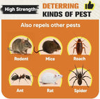 Pest Repellent, Rodent Repellent for Indoor and Outdoor, Keep Roach, Mouse, Ant, Moth and Spider Away from House, Attic, Kitchen and Car Engines, Safe for Kids and Pets, Protects 120 sq ft - 8P