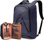 Knack Series 1 Laptop Backpack Fits up to 15 Inch - Knack Bags Carry-On Backpack, TSA Approved, Expandable Travel Backpacks With 3 Day Outfit Capacity (Dark Blue, Medium)