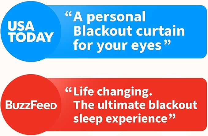 Nidra Contoured Sleep Mask for Side Sleepers – Zero Pressure Fit, Light Blocking Eye Shade for Sleeping & Travel – Blue, Small Size