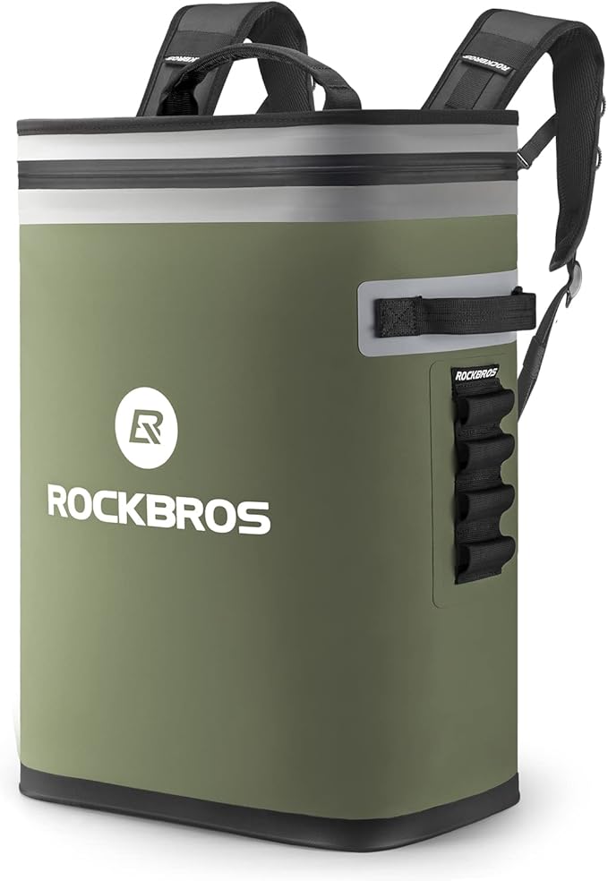 ROCKBROS Backpack Cooler Leak-Proof Soft Sided Cooler Waterproof Insulated Backpack Cooler Bag 36 Can Soft Cooler for Camping Fishing Party Outdoor Adventure Picnic