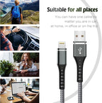 iPhone Charger [Apple MFi Certified] 3-Pack 6FT Lightning Cable Nylon Braided Fast Charging iPhone Charger Long Cord Compatible with iPhone 14 13 12 11 Pro Max XR XS X 8 7 6 Plus SE and More 6FT