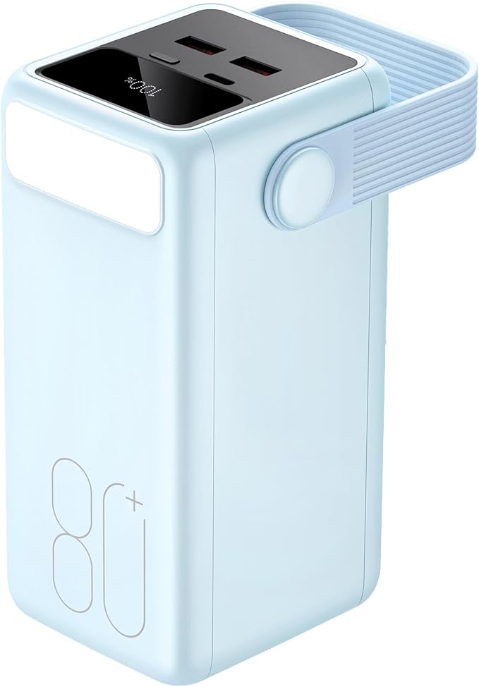 Portable Charger 80000mAh Power Bank, 22.5W Fast Charging USB C Battery Pack, 3 Outputs, LED Display & LED Light, External Huge Capacity Cell Phone Battery Bank for iPhone, Samsung, iPad, Travel