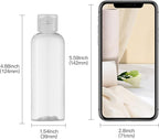 LISAPACK 3.4oz Travel Bottles For Toiletries (5pcs), Travel Size Containers for Shampoo (100ml, Clear)