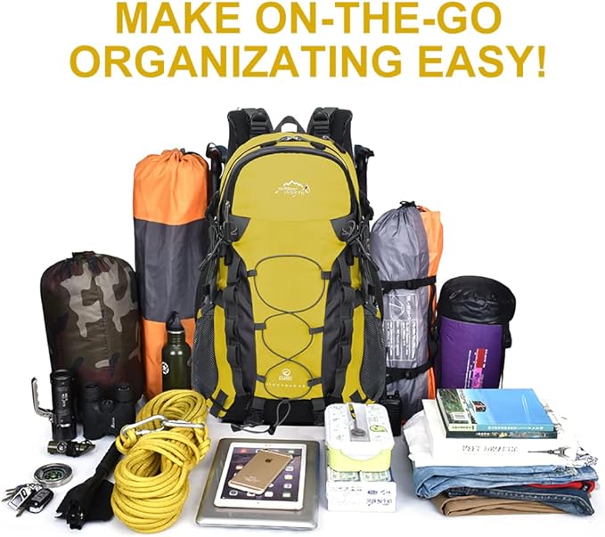 INOXTO lightweight Hiking Backpack 35L/40L Hiking Daypack with Waterproof Rain Cover for Travel Camping Outdoor Men and Women