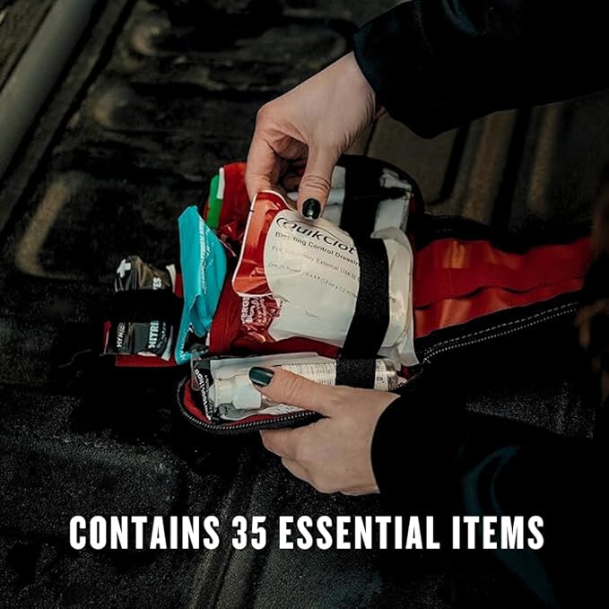 MY MEDIC TFAK Trauma First Aid Kit - Emergency Medical Rescue Gear Bag & Tactical Survival Supplies for Hunting, Hiking, Camping, The Gun Range or Car - Coyote