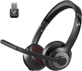 Wireless Headset with Mic for Work, Bluetooth V5.2 Headphones with AI Noise Cancelling Microphone, USB Dongle, Clear Calls & Mic Mute, for Laptop, PC, iPhone & Android Phones