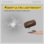 Down Sleeping Bag with Pillow, Ultralight Rectangular Sleeping Bag for Adults, Youth Backpacking,Hiking and Camping Outdoor with YKK Two-Way Zipper 680 FP Down