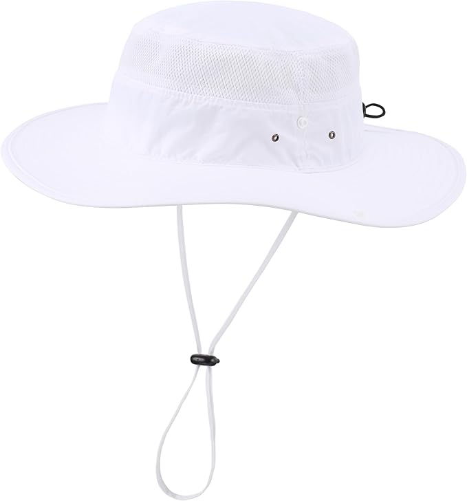Connectyle Wide Brim Sun Hat for Men Breathable Cowboy Boonie Hat UPF 50+ Sun Protection Bucket Hat for Fishing Hiking