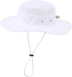 Connectyle Wide Brim Sun Hat for Men Breathable Cowboy Boonie Hat UPF 50+ Sun Protection Bucket Hat for Fishing Hiking