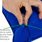 2Pack Ultralight A4 Size Inflatable Travel Pillow, Small Squared Flocked Fabric Air Pillow for Traveling, Holiday Trip, Hiking, Camping,Napping,Neck Lumbar Support(Gray)