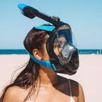 G2RISE Full Face Snorkel Mask Adults Snorkeling Set Gear for Kids with Detachable Camera Mount, Safe Breathing, Anti Fog Anti Leak