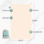 Picnic Blanket Waterproof – Packable Sand Proof Beach Blanket (0.42lb/0.66lb), Compact & Foldable, Fits in Pocket with Integrated Stakes, Ideal for Camping, Hiking, Travel, Concert, Festival